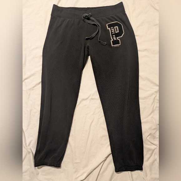 PINK Victoria's Secret Pants - Y2K PINK Victoria's Secret Black Joggers